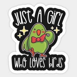 Just A Girl Who Loves Birds Gift graphic Sticker